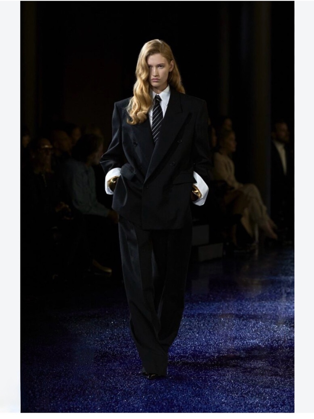 Yves Saint Laurent Oversized Black Double-Breasted Suit
